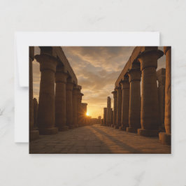 Oude Tempel Majesteit Briefkaart Golden Hour