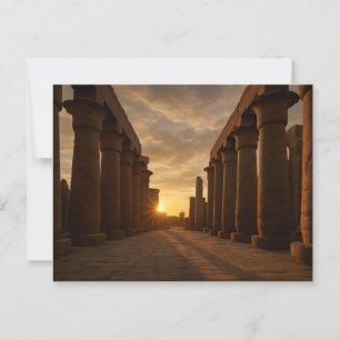 Oude Tempel Majesteit Briefkaart Golden Hour