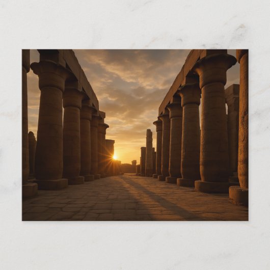 Oude Tempel Majesteit Briefkaart Golden Hour (Voorkant)