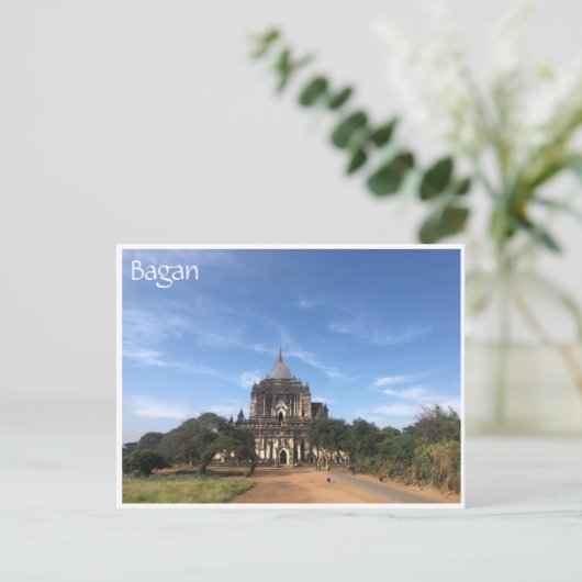 oude tempel van bagan briefkaart (Staand voorkant)