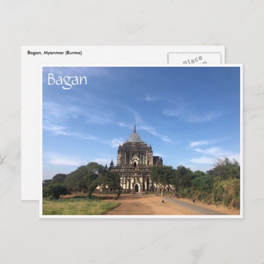 oude tempel van bagan briefkaart (Voorkant / Achterkant)