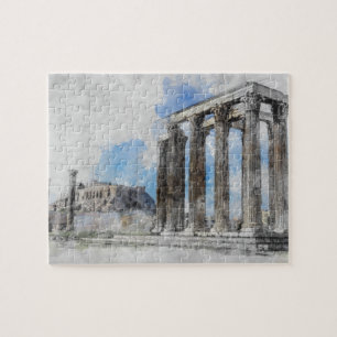 Oude tempel Zeus, Athene, Griekenland Legpuzzel