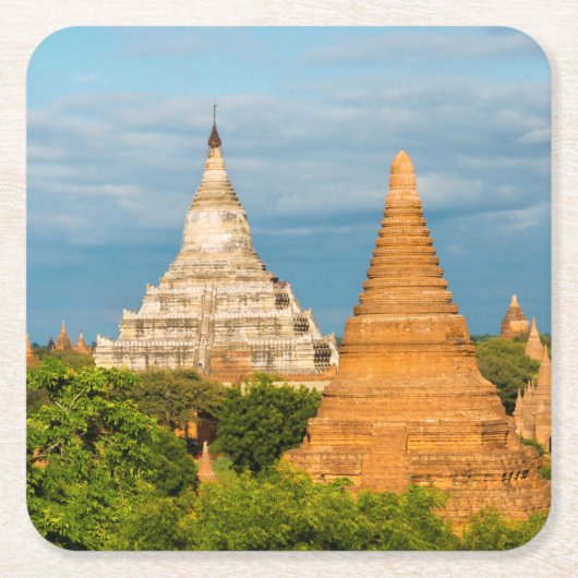 Oude tempels en pagodes | Bagan Kartonnen Onderzetters (Voorkant)