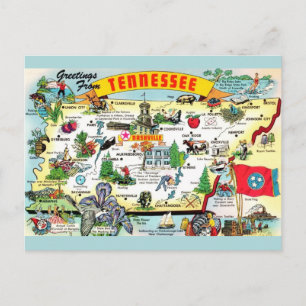 Oude Tennessee kaart ansichtkaart