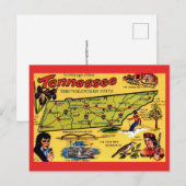 Oude Tennessee kaart ansichtkaart (Voorkant / Achterkant)