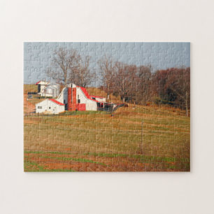 Oude Tennessee-schuren. Legpuzzel
