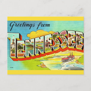 Oude Tennessee-uitnodigingsansichtkaart Briefkaart