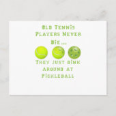 Oude tennissers gaan nooit dood, ze spelen alleen  briefkaart (Voorkant)