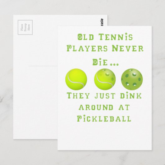 Oude tennissers gaan nooit dood, ze spelen alleen  briefkaart (Voorkant / Achterkant)