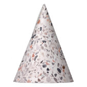 Oude terrazzo textuur, belemmeringspatroon. feesthoedjes (Links)