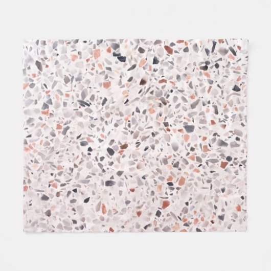 Oude terrazzo textuur, belemmeringspatroon. fleece deken (Voorkant (Horizontaal))