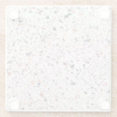 Oude terrazzo textuur, belemmeringspatroon. glazen onderzetter (Achterkant)