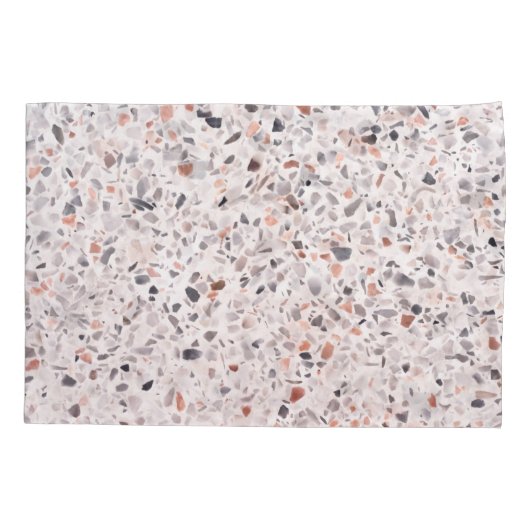 Oude terrazzo textuur, belemmeringspatroon. kussensloop (Achterkant)