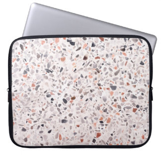 Oude terrazzo textuur, belemmeringspatroon. laptop sleeve