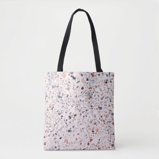 Oude terrazzo textuur, belemmeringspatroon. tote bag (Voorkant)