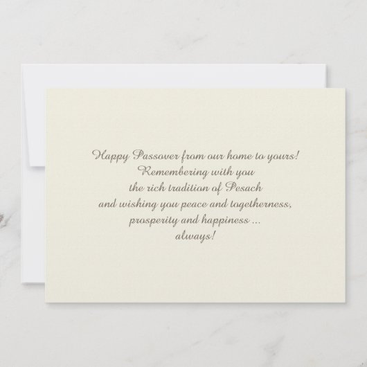 Oude Testament Fine Art Pesach Wenskaart Kaart (Achterkant)