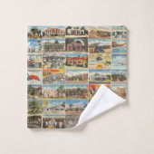 Oude Texaanse Briefkaarten handdoek (Wasdoekje)