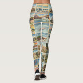 Oude Texaanse Briefkaarten Leggings (Achterkant)