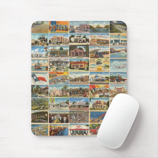 Oude Texaanse Briefkaarten Mousepad Muismat (Met muis)