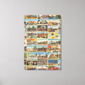 Oude Texaanse Briefkaarten Stretched Canvas Print (Voorkant)