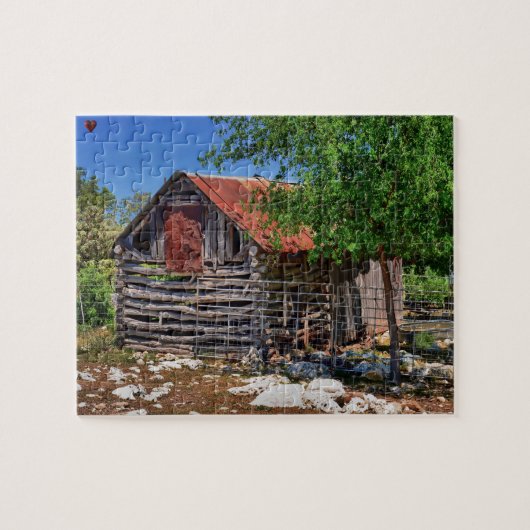 Oude Texaanse Schuur Legpuzzel (Horizontaal)