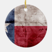 Oude Texas Flag Keramisch Ornament (Achterkant)