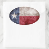 Oude Texas Flag Ovale Sticker (Tas)