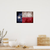 Oude Texas Flag Poster (Keuken)