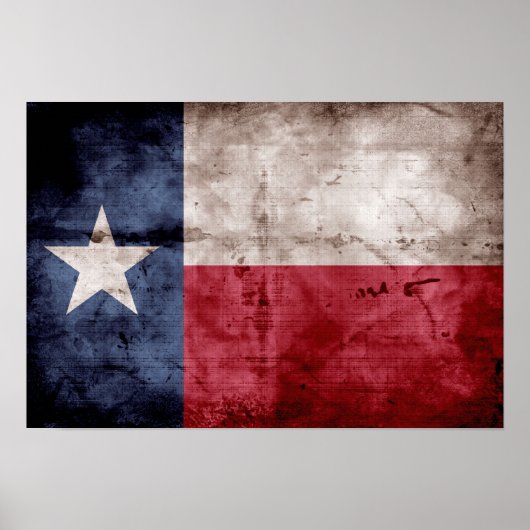 Oude Texas Flag Poster (Voorkant)