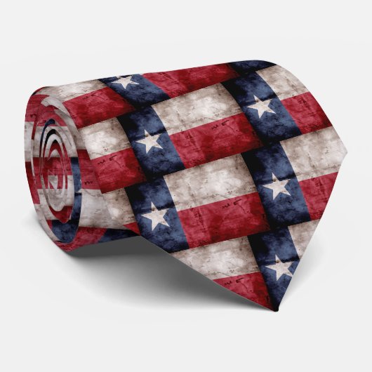 Oude Texas Flag Stropdas (Opgerold)