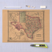 Oude Texas Kaart #1 Tissuepapier (Craft)