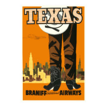 Oude Texas Reisposter