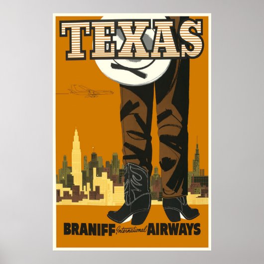 Oude Texas Reisposter Poster (Voorkant)