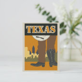 Oude Texas VS Reisposter Briefkaart (Staand voorkant)