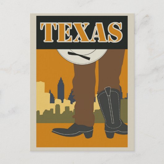 Oude Texas VS Reisposter Briefkaart (Voorkant)