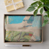 Oude Textuur Blauw Berg Decoupage Meubelen Tissuepapier (Geschenk)