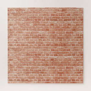 Oude textuur van rode bakstenen muur. legpuzzel