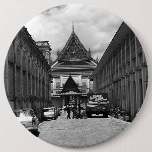 Oude Thailand Bangkok Koninklijk paleis 1970 Ronde Button 6,0 Cm