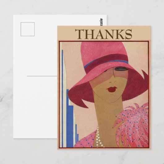 Oude THANKS, tekst wijzigen op ansichtkaart Briefkaart (Voorkant / Achterkant)