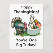 Oude Thanksgiving één grote kalkoen diner, ZSSG Feestdagenkaart (Voorkant)