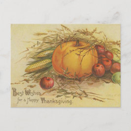 Oude Thanksgiving groet oogstproducten Briefkaart