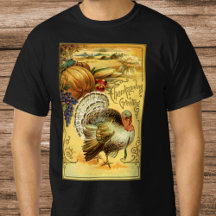 Oude Thanksgiving-groeten met kalkoen