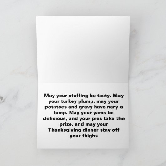 Oude Thanksgiving Kaart (Binnen)