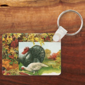 Oude Thanksgiving, wilde kalkoenen herfstkleuren Sleutelhanger (Voorkant)