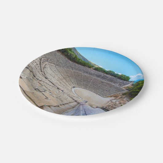 Oude Theater Epidaurus Griekenland Papieren Borden Papieren Bordje (Gekanteld)