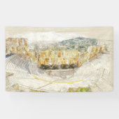 Oude Theater van Athene Griekenland Banner - Reize (Horizontaal)