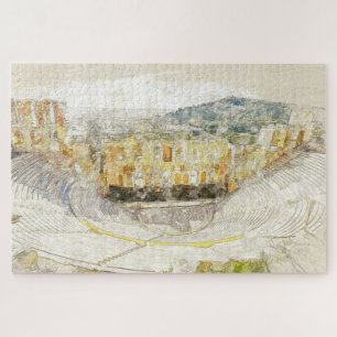 Oude Theater van Athene Griekenland Jigsaw Puzzel