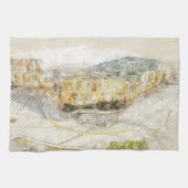 Oude Theater van Athene Griekenland Keuken Handdoe Theedoek (Horizontaal)