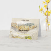 Oude Theater van Herodion Athene Griekenland Groet Kaart (Gele Bloem)