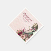 Oude theepartij van Alice in Wonderland aangepaste Servet (Hoek)